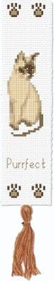 Cream & Brown Cat ~ Perrfect Bookmark Cross Stitch Kit