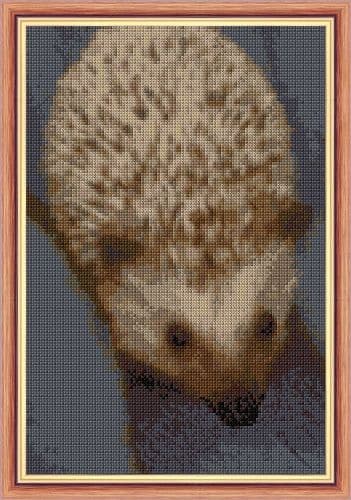 Cute Baby Hedgehog: Counted Cross Stitch Kit | 14ct 8