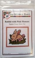 Cute Brown Bunny Rabbit Starter/Beginner Kit - 14 Count Cross Stitch
