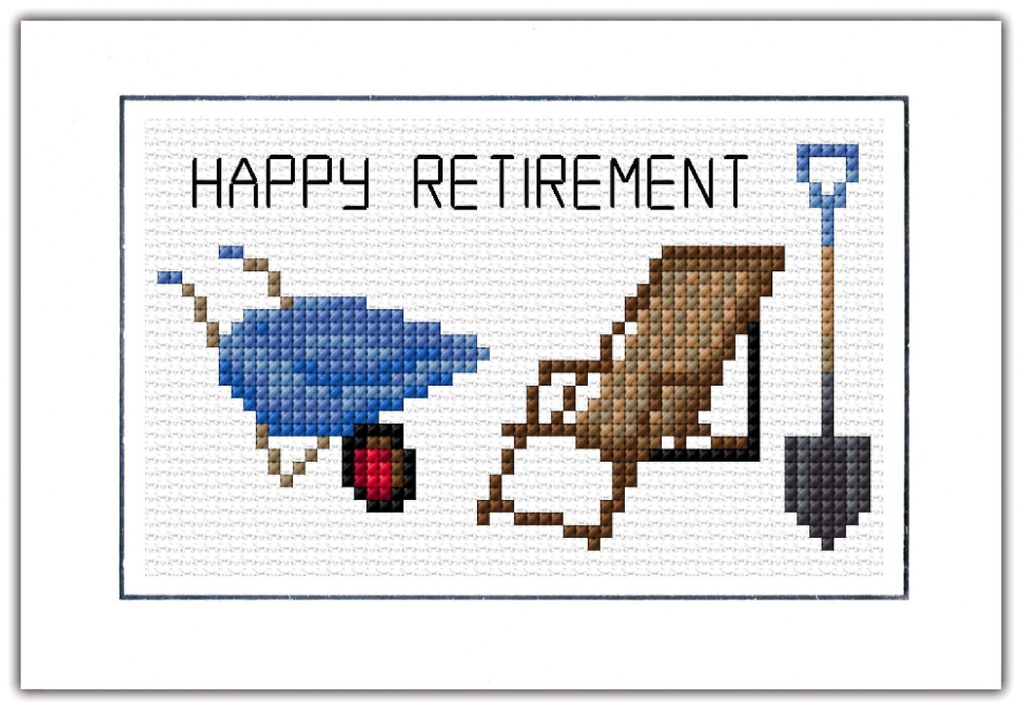 Garden Chair & Tools Happy Fathers Day Cross Stitch Card Kit | 14ct A6