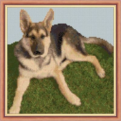 German Shepherd, Dog Design No. 4 ~ 14 Count Cross Stitch 8