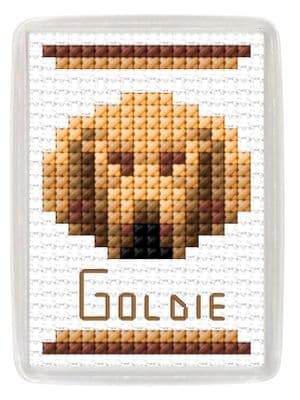 Golden Labrador Dog, Fridge Magnet ~ 14 Count Cross Stitch Kit