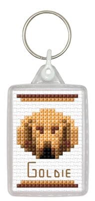 Golden Labrador, Dog Keyring ~ 14 Count Cross Stitch Kit