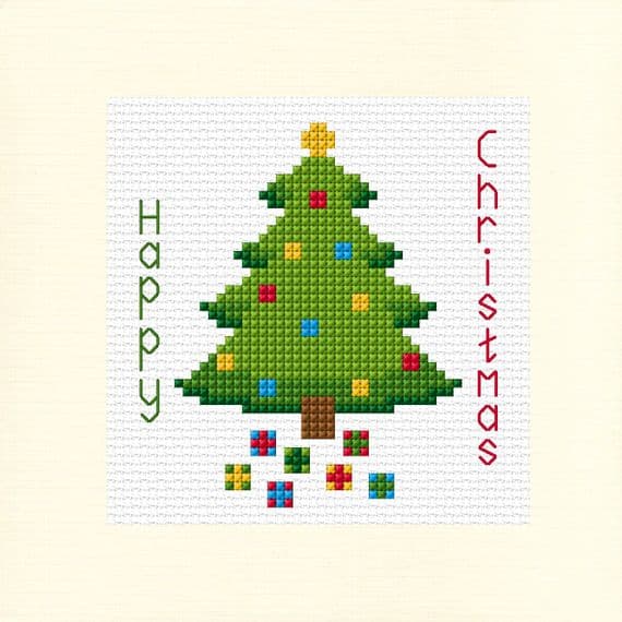 Happy Christmas, Festive Tree ~ Cross Stitch 5.5