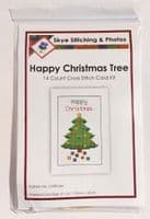 Happy Christmas Tree ~ Cross Stitch A6 Card Kit