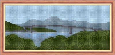 Isle of Skye Road Bridge, Kyle of Lochalsh - 14 Count Mini Cross Stitch Kit