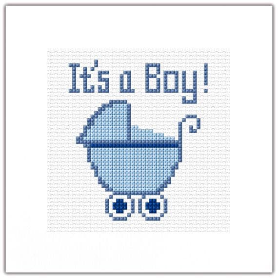 It's a Boy, Blue Pram Design ~ Baby Card 5.5