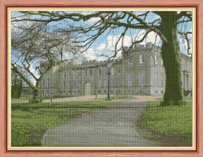 Kimbolton Castle, Huntingdonshire ~ 16 Count Cross Stitch Design, 16