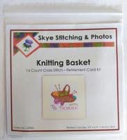 Happy Retirement Knitting Basket Cross Stitch Card Kit | Personalised