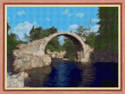 Old Packhorse Bridge, Carrbridge ~ 14 Count Cross Stitch Design, 11