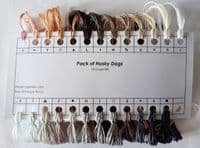 Pack of Wild Husky Dogs:  Counted Cross Stitch Kit or Chart | 14ct or 18ct Grey Aida