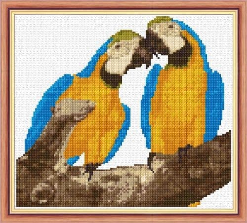 Macaw Cross Stitch Kit – Full Kit or Chart Only (14ct Aida)