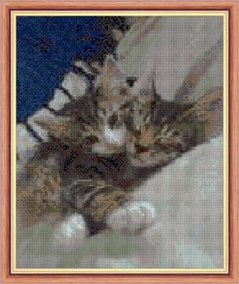 Pair of Playful Kittens ~ 14 Count Cat Cross Stitch 9