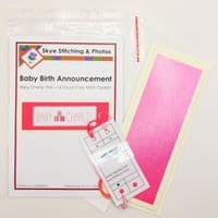 Personalised Baby Girl / Boy Birth Announcement DL Card Kit, 8