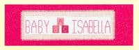 Personalised Baby Birth Announcement Cross Stitch Card Kit | Name Card DL