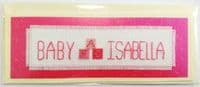 Personalised Baby Birth Announcement Cross Stitch Card Kit | Name Card DL
