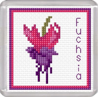 Pink & Purple Fuchsia Coaster 3.8