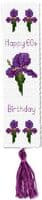 Purple Iris: Special Teacher or Birthday Bookmark Counted Cross Stitch Kit