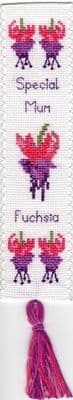 Purple & Pink Fuchsia: Special Mum Bookmark Counted Cross Stitch Kit