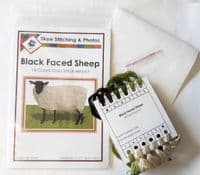 Scottish Black Faced Sheep: Counted Cross Stitch Mini Kit | 14ct 7