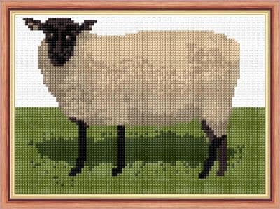 Scottish Black Faced Sheep: Counted Cross Stitch Mini Kit | 14ct 7