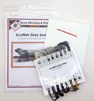 Scottish Grey Seal Counted Cross Stitch Mini Kit | 14ct Aida 8
