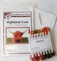 Scottish Highland Cow: Counted Cross Stitch Mini Kit | 14ct 6