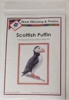 Scottish Puffin Mini Cross Stitch Kit | 14 Count Scottish Wildlife Design