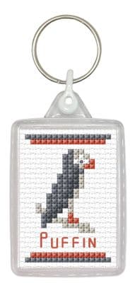 Scottish Puffin Keyring ~ 14 Count Cross Stitch Kit