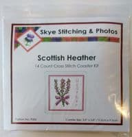 Scottish Purple Heather Coaster ~ 14 Count Cross Stitch Kit