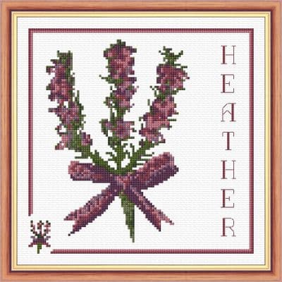 Scottish Purple Heather: Square Counted Cross Stitch Mini Kit | 14ct 8