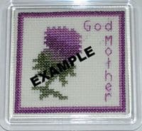 Scottish Purple Thistle Coaster - 14 Count Cross Stitch Kit