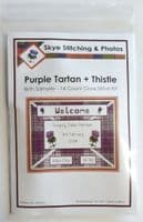 Scottish Thistle  - Baby Boy/Girl Birth Sampler/Announcement - 14 Count Cross Stitch