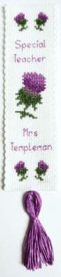 Scottish Thistle: Special Teacher Bookmark Counted Cross Stitch Kit