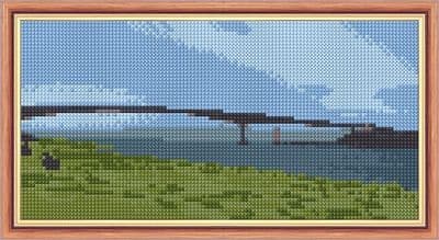 Skye Bridge, Kyleakin: Counted Mini Cross Stitch Kit | 14ct 8