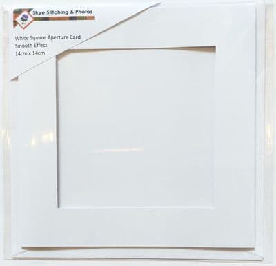Smooth White Square Aperture Card 5.5