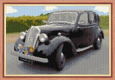 Standard Car, 1930's Classic Car: Counted Cross Stitch Kit or Chart | 16ct 12