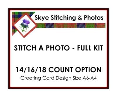 Stitch A Photo, Full Cross Stitch Kit, 14/16/18 Count: Card Kit