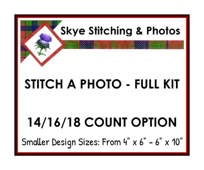 Stitch A Photo, Full Cross Stitch Kit: 14, 16 & 18 Count: Small