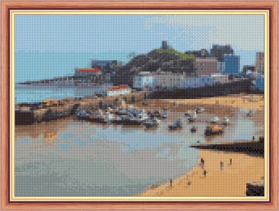 Tenby Harbour ~ 14 Count Cross Stitch Design, 11