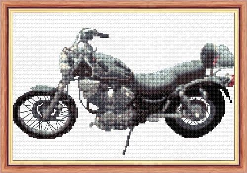 Yamaha Virago Motorbike ~ 14 Count Cross Stitch, 12
