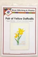Yellow Daffodils: Happy Birthday Cross Stitch Card Kit | 14ct A5 6