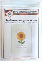 Yellow Sunflower To A Special Birthday Cross Stitch Card Kit | A5 14ct | Skye Stitching
