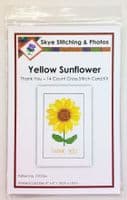 Yellow Sunflower: Thank You Cross Stitch Card Kit | 14ct A6