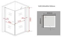 1 porte battante Mars-One 80x80 78x78 RAYA 1KR/L + RA TOR/L