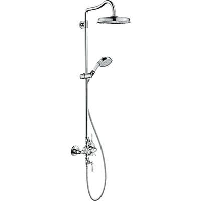 AXOR Montreux Colonne de douche avec mitigeur thermostatique chrome noir brossé 16572340