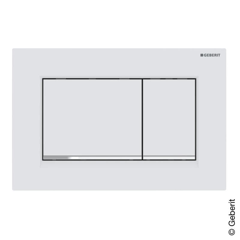 Geberit Sigma70 Plaque de déclenchement - 2 boutons - Blanc mat
