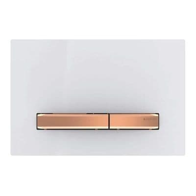 Geberit Sigma 50 Plaque de déclenchement 115670112  Aspect Blanc /Or rosé (115.670.11.2)