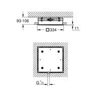 Grohe Pack douche encastré - douche de tête plafonnier encastrée au plafond