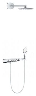 Grohe Rainshower SmartControl - Set de douche Dual encastré avec thermostat, 360 mm, chrome 26443000
